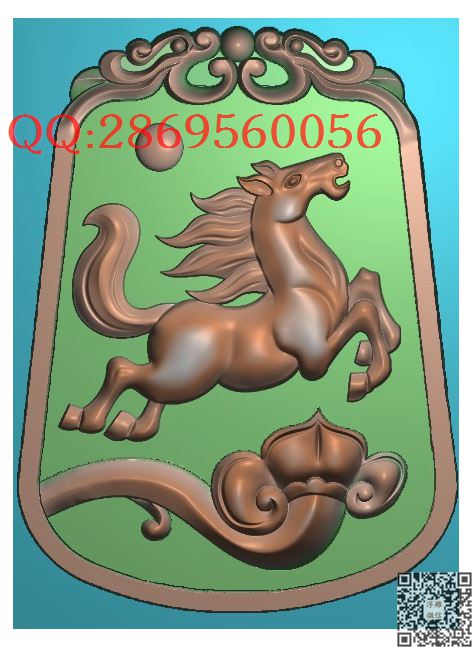 D3T05 (1)_仿古动物挂件生肖牌子玉雕瑞兽精雕图浮雕图